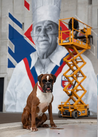 Fresque Paul Bocuse signée Offside Studio et Graffmatt
